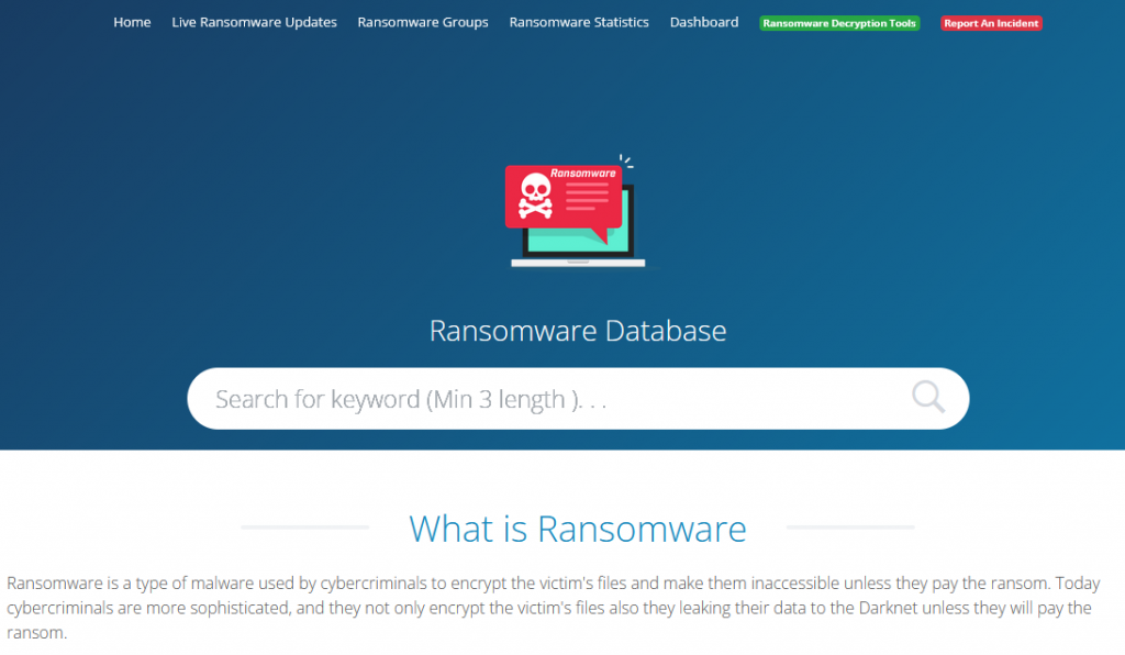 ransom-db Website
